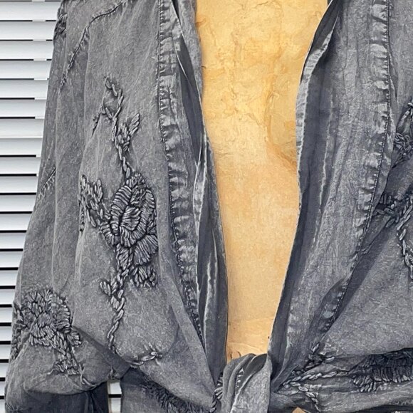 NWT $100 Dark Gray Embroidered Bronte Jacket KYLA SEO XS S M L - Picture 3 of 6